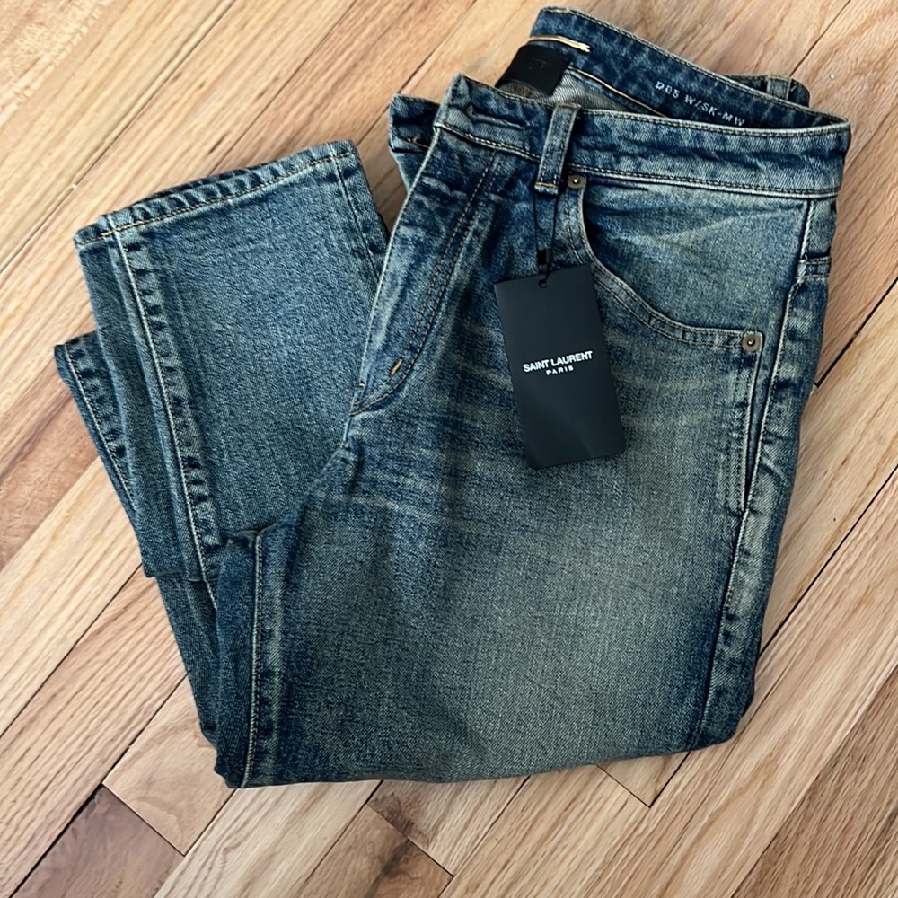 Saint Laurent YSL Denim Skinny Jeans